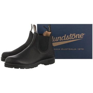 Buty Sztyblety Skórzane Botki Blundstone 558 Voltan Black Czarne