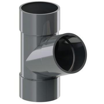 TRÓJNIK RURY KROP PVC fi 63 ral 7016 GRAFIT