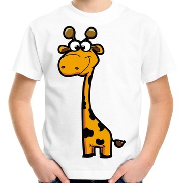 Koszulka dziecięca z żyrafą t-shirt żyrafa na prezent dla dzień dziecka 140