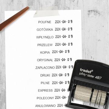 ШТАМП ДАТА ШТАМП С ПАРОЛЕМ TRODAT 4817 НОМЕР ГОД МЕСЯЦ ДЕНЬ ЧЕРНЫЙ