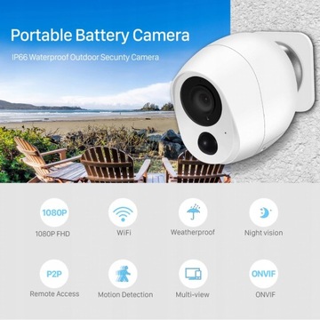WIFI-КАМЕРА С АККУМУЛЯТОРОМ, 100% БЕСПРОВОДНОЕ ОБНАРУЖЕНИЕ