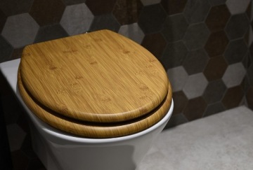 AWD Interior DESKA SEDESOWA DO WC WOLNOOPADAJĄCA UNIWERSALNA MDF BAMBOO