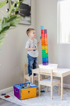 КОРОБКА ДЛЯ БЛОКОВ ИНТЕРАКТИВНЫЙ КОВрик 2 В 1 MAGNA-TILES