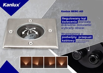 Светильник обгонный с регулировкой угла GU10 IP67 Kanlux