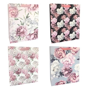 12x Torba prezentowa kwiaty okazje eleganckie