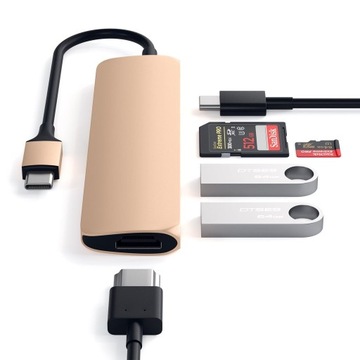 Адаптер SATECHI Slim Type-C v2 — USB HDMI USB-C 4k