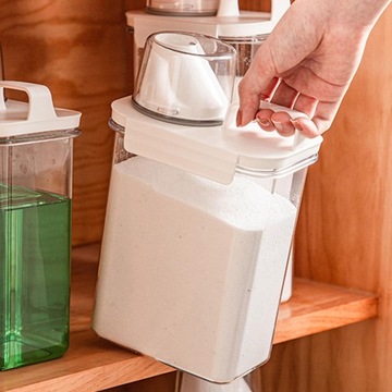 Пластиковый контейнер для стирального порошка, ящик для хранения моющего средства, 1,8 л