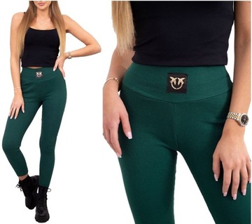 ЛЕГИНСЫ В РЕБРИКУ GOLD ласточки BIRDS FITNESS PIMKO STRIPES S