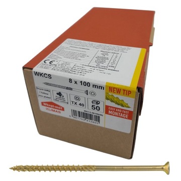 Wkręty ciesielskie do drewna TORX 8x100 mm 50szt