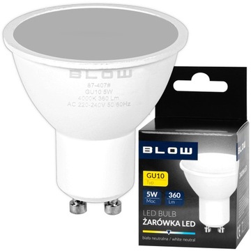 ŻARÓWKA LED Z GWINTEM GU10 5W 360 LM BIAŁA NEUTRALNA