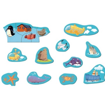 НАБОР МАГНИТОВ МАГНИТНЫЙ «КАРТА МИРА» 145 ЭЛЕМЕНТОВ ИЗ ДОСОК