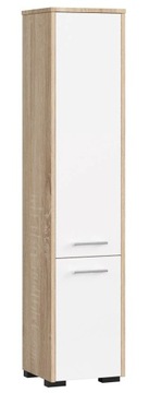 SŁUPEK FIN 2-DRZWIOWY 140cm - SONOMA / BIAŁY