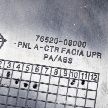 SSANGYONG REXTON I 2004 RÁMEČEK PŘIHRÁDKY DESKY ROZDĚLOVACÍ