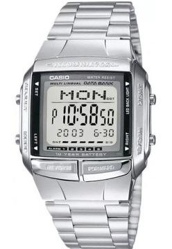 Zegarek męski na bransolecie Casio Telememo Dual Time PL funkcje