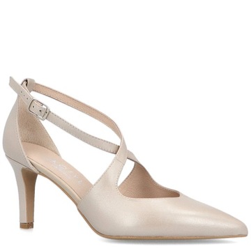 Eleganckie szpilki ślubne KOTYL 3703 PERŁOWE 38