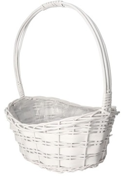 БОЛЬШАЯ ПРОЧНАЯ ПЛЕТЕНАЯ КОРЗИНА, БЕЛЫЕ ПОДАРОЧНЫЕ КОРЗИНЫ