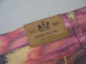 44 RIVER ISLAND SPODENKI JEANSOWE PRINT K1138