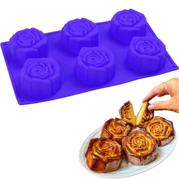 Forma, foremka silikonowa do pieczenia muffinek, babeczek Róża