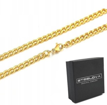 ZŁOTY ŁAŃCUSZEK PANCERKA STAL CHIRURGICZNA (3 mm)