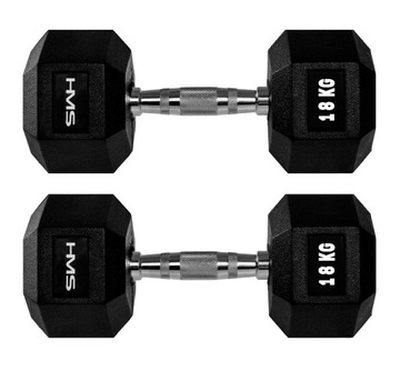 Гантель HMS Hex Pro (18 кг) Сталь