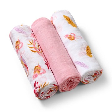 BABYONO Pieluszki naturalne bambusowe 70x70 Pióra