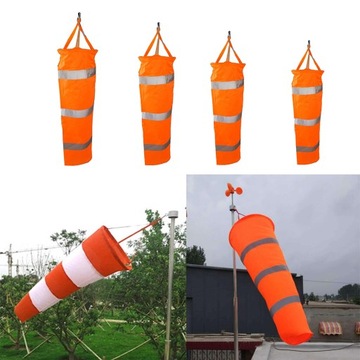 4 rozmiary Lotnicza torba na skarpety wiatrowe Festiwal Camping Flag Pomarańczowa, 60 cm
