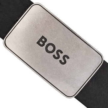 HUGO BOSS markowy męski pasek skórzany ICON BLACK NOWOŚĆ roz.110