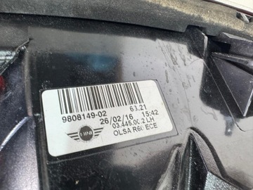 MINI COOPER COUNTRYMAN R60 SVĚTLO ZADNÍ LEVÝ 9808149-02 EVROPA ORIGINÁLNÍ