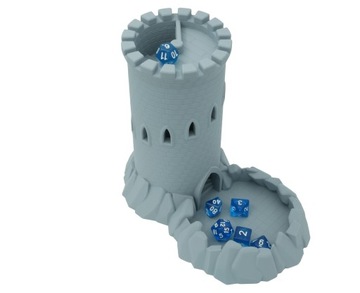 Замок в скалах, башня для игральных костей - Башня для игральных костей, светло-серая