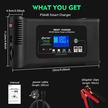 ВЫПРЯМИТЕЛЬ АККУМУЛЯТОРА АВТОМАТИЧЕСКОЕ УМНОЕ ЗАРЯДНОЕ УСТРОЙСТВО 36В 18А/48В 13А