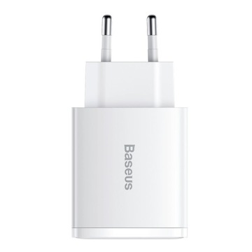 УНИВЕРСАЛЬНОЕ ЗАРЯДНОЕ УСТРОЙСТВО BASEUS FAST, 2x USB/USB-C, МОЩНЫЙ БЛОК ПИТАНИЯ 30 ВТ, 3 А