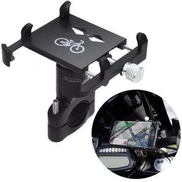 ALUMINIOWY UCHWYT MOTOCYKLOWY NA TELEFON do QUADA MOTOCYKLA SKUTERA ROWERU