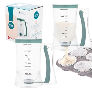 ALTOM DESIGN DOZOWNIK DO CIASTA PANCAKES NALEŚNIKI Z MIARKĄ POJEMNIK 900 ML