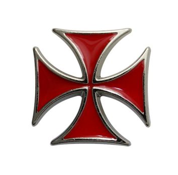 Krzyż maltański odznaka na śrubki przypinka