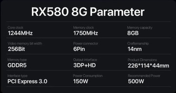 Игровая видеокарта Peladn KaiTian RX 580 8GD5 8G