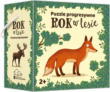 Puzzle progresywne 20 elementów. Rok w lesie