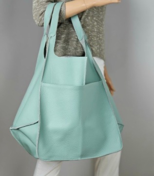 БОЛЬШАЯ СУМКА ИЗ НАТУРАЛЬНОЙ КОЖИ - КОЖАНАЯ СУМКА ЧЕРЕЗ ПЛЕЧО - СУМКА ЧЕРЕЗ ПЛЕЧО