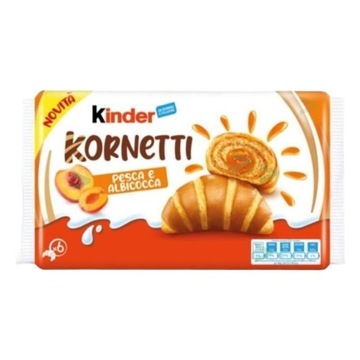 Rogaliki Kinder KORNETTI z nadzieniem brzoskwiniowym 6 x 42 g (252g)