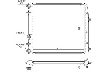 Радиатор двигателя NISSENS 652691 6Q0121253J