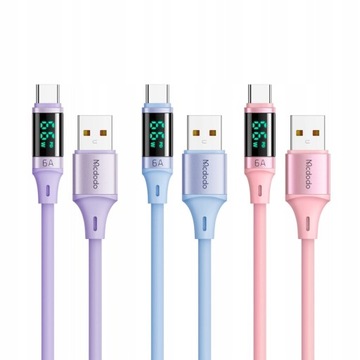 КАБЕЛЬ MCDODO С ДИСПЛЕЕМ USB-C БЫСТРАЯ ЗАРЯДКА USB TYPE C 5A 100W 2M