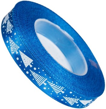 Wstążka Świąteczna w Choinki 12 mm-23 m - CHABROWA