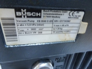 ВАКУУМНЫЙ НАСОС BUSCH KB 0040 D IZ0 48 M/3