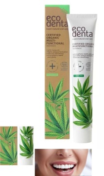 ECO Organic pasta do zębów Bez Fluoru Olej Konopny BIO WEGAŃSKA 75 ml leczy