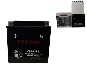 Akumulator Tuborg YT9A-BS 12V 9Ah 150A ZAMIENNIK YUASA VARTA EXIDE