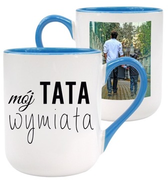 FOTO KUBEK Z PREZENT NA DZIEŃ OJCA MATKI Z WŁASNYM NADRUKIEM DLA MAMY TATY