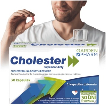 CHOLESTER Kapsułki na OBNIŻENIE CHOLESTEROLU 30szt ZDROWIE SAMOPOCZUCIE