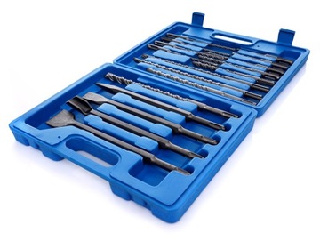 НАБОР СВЕРЛ И ДОЛОТО 17 ЭЛЕМЕНТОВ SDS+ БЕТОН