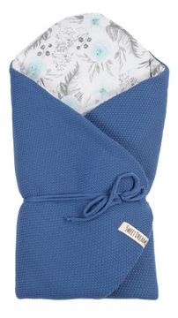 ROŻEK NIEMOWLĘCY TKANY BAWEŁNA 75x75cm JEANS