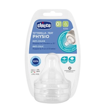 Соска-пустышка CHICCO PERFECT5 PHYSIO BOTTLE 0+m 2 шт.