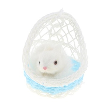 Model zwierząt Figurka siedzący w koszu